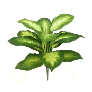 Golden Dieffenbachia Bush Real Touch 40cm }| Artificial Shrubs | Fake Dracaena plant | Fake plants | Artificial Plant | Variegated Plant | planters | Office Plants